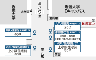 近畿大学東門前